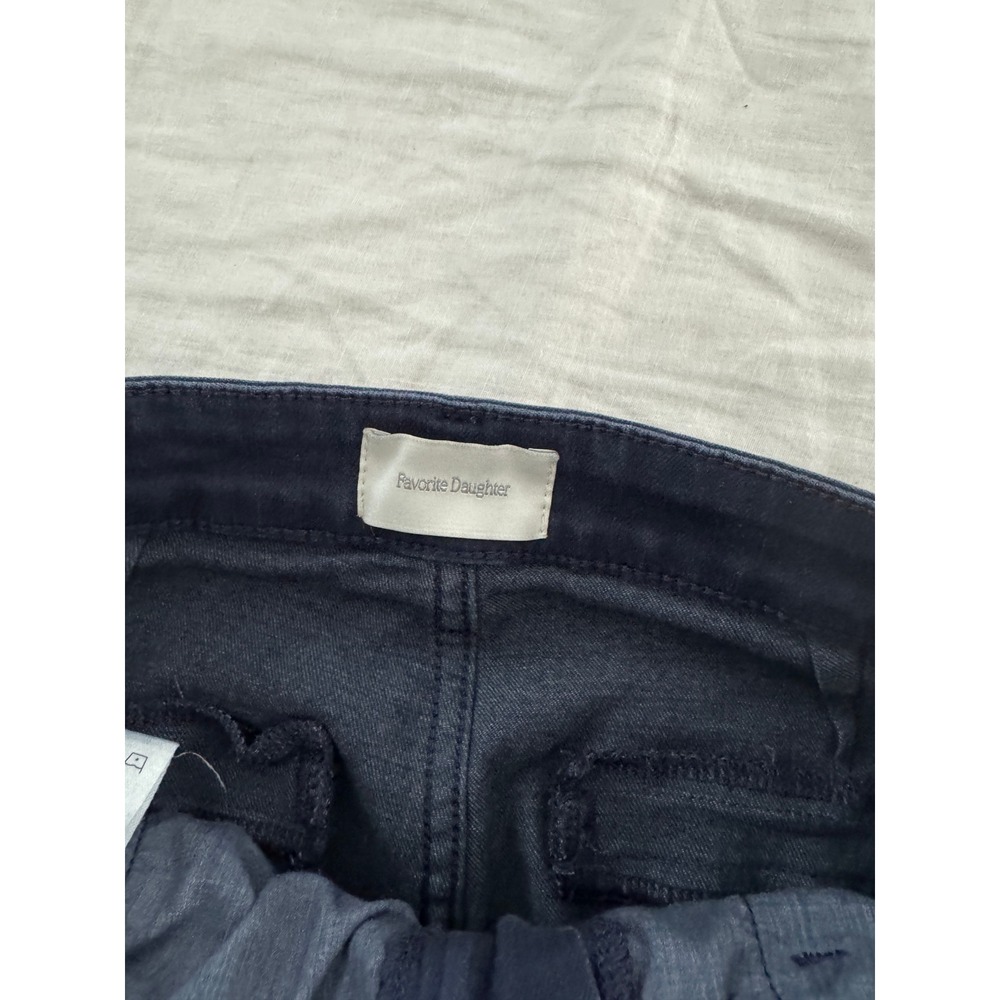 Favorite Daughter Navy Skinny Cargo Pants Raw Hem Size 26 - Picture 6 of 7